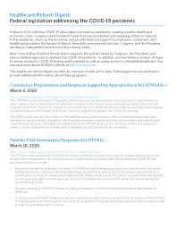 Decisions about testing are made by state and local health departments or healthcare providers. Healthcare Reform Digest Federal Legislation Addressing The Covid 19 Pandemic Blue Cross Blue Shield Of Rhode Island