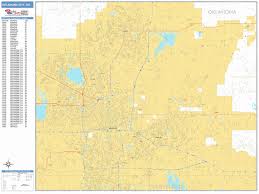 Includes all counties and cities in oklahoma. Oklahoma City Oklahoma Zip Code Wall Map Basic Style By Marketmaps Mapsales Com