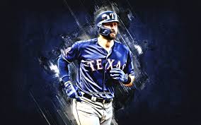 The new york yankees are set to acquire texas rangers outfielder joey gallo, reports espn.com. Download Wallpapers Joey Gallo Texas Rangers Mlb American Baseball Player Portrait Blue Stone Background Major League Baseball Joseph Nicholas Gallo Baseball For Desktop With Resolution 2880x1800 High Quality Hd Pictures Wallpapers