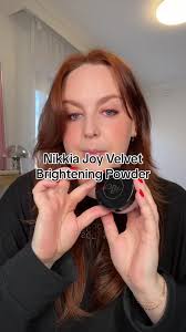 @Nikkia Joy Cosmetics brightening powder! #nikkiajoy #nikkiajoycosmetics  #brighteningpowder #pinkpowder #pinksettingpowder #undereyepowder  #powderpuff #trianglepuff #settingpowder #pinkundereye