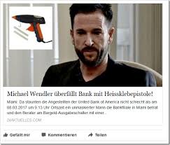 It's wendler 47 (on of the biggest memes in germany). Uberfallt Michael Wendler Eine Bank Mit Einer Heissklebepistole