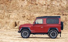 Download Wallpapers Land Rover Defender Works V8 2018 Side View Red Suv Jubilee Version Red Defender Besthqwallpaperscom Land Rover Land Rover Defender New Land Rover Defender