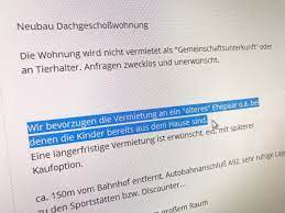 Sie haben eine wohnung zu vermieten? Alteres Ehepaar Bevorzugt Miet Inserat Lost Emporungswelle Aus Freising