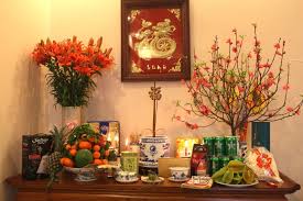 Altering Place The Most Holy Corner In Each Vietnamese House Is Lit And Decorated In Chinese New Year Decorations New Years Decorations Homemade Home Decor