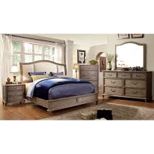 Furniture Of America Siko Rustic Brown 4 Piece Bedroom Set Rustic Bedroom Sets Furniture Bedroom Sets
