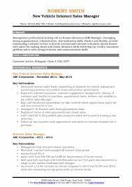 The automotive sales managers have to manage the whole sales operation in the company and they are ones who report the sales figures to the top management. Internet Sales Manager Resume Samples Qwikresume