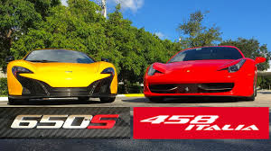 La ferrari 458 italia rappresenta uno dei modelli chiave nella genealogia delle berlinette sportive della casa di maranello. 2015 Mclaren 650s Spider Vs 2014 Ferrari 458 Italia Spider Drag Racing Youtube
