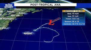 Forecast advisories public advisories discussions wind speed probabilities; Ana Becomes A Post Tropical Cyclone In The Atlantic Ocean