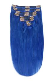 It is thick from the top to the end. Blue Hair Extensions Clip Ins Blue Bonded Extensions Uk Cliphair Uk