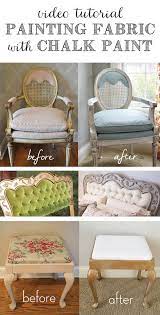 Video Tutorial Painting Fabric With Chalk Paint Sincerely Sara D Home Decor Diy Projects Painting Upholstered Furniture Painting Fabric Furniture Diy Decor Projects