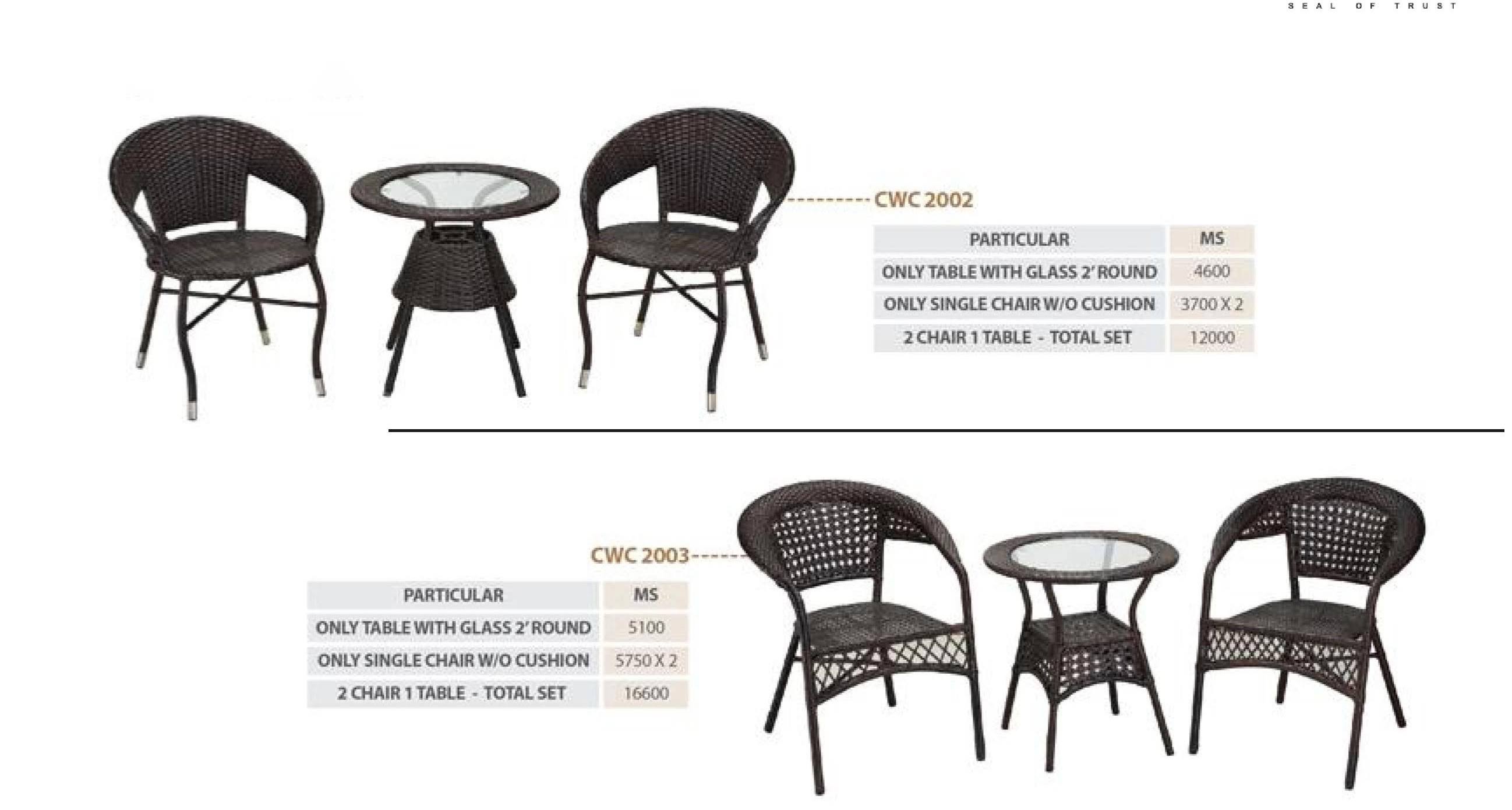 Cafe chairs and tables product image