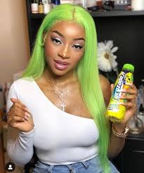 Black And Green Bob Wig Colodo Brazilian Remy Straight Human Hair Wigs Hightlight Neon Green Bob Lace Front Wigs Pre Plucked With Baby Hair Fo Wig Hairstyles Green Wig Neon Green Hair