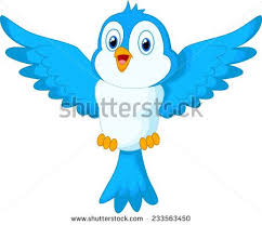 Cartoon Picture Of Birds Flying In The Sky Teguh Mujiono S Portfolio On Shutterstock Cartoon Birds Birds Flying Blue Bird