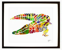 Pin By Rachel Robbins On Tattoos Rainbow Art Alligators Art Crocodile Illustration