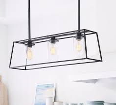 Adjustable height, ideal ceiling height 8'. Zaire Iron Chandelier Pottery Barn