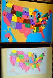 1 black and white labeled map. United States Atlas Book Montessori Usa Wooden Puzzle Map And Tracing States Montessori From The Heart