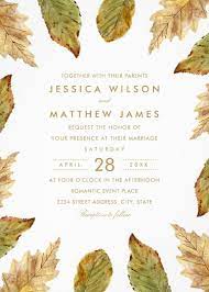 Fall Themed Wedding Invitations Rustic Watercolor Leaves Wedding Invitations Fall Themed Wedding Invitations Wedding Themes Fall Wedding Invitations Rustic