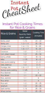 instant pot cooking times free cheat sheets instant pot