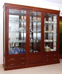 10 Chic And Elegant Kitchen Glass Cupboards Crockery Unit Design Wooden Cupboard Crockery Cabinet