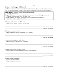 Even though the original writers are professional writers, there is no right way to put these sentences. Sentences Combining With Pirates Worksheet Preview