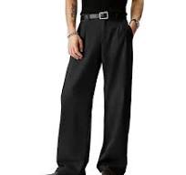 Generic Men's Autumn Straight Suit Pants Loose Casual High ...