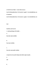 Maybe you would like to learn more about one of these? Soal Pts Kelas 2 Mtk Proprofs Quiz Maker