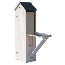 Dobar Holz Geratehaus Mit Pflanztisch Weiss Antik 130 Cm X 48 Cm X 185 Cm Pflanztisch Gartengeratehaus Garten Gerateschuppen