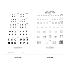 Jaeger Test Card J Bernell Corporation