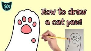 Learn to draw cat paw prints. How To Draw A Cat Footprint Easy Drawing