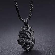 Account Suspended Anatomical Heart Pendant Pendant Star Charm Necklace