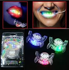 Led Light Up Flashing Mouth Piece Glow Teeth For Halloween Party Rave Event Wish