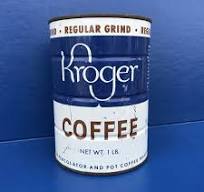 Vintage Kroger Coffee Tin Can • 1LB • Metal • Regular Grind • Prop  Advertising
