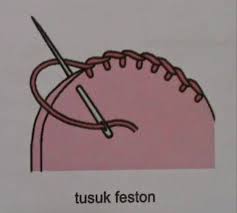 Teknik feston adalah teknik menjahit dengan cara menjahit yang paling sering digunakan saat membuat aneka. Jenis Tusukjenis Tusuk Yang Digunakan Untuk Merapikan Jahitan Brainly Co Id