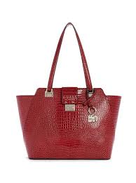 Cleo Faux Crocodile Tote Guess Ca Tote Leather Tote Crocodile