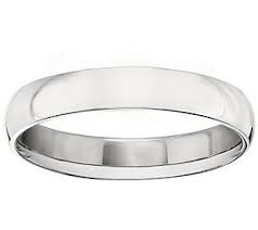 Women S 14k White Gold 4mm Half Round Wedding Band Qvc Com Round Wedding Band White Gold Rings White Gold