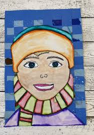 First Grade Winter Self-Portraits For more information