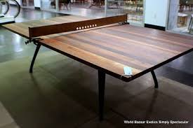 Most modern table tennis table comes with the playback feature where one side can be raised up into an upright position so you can use it as a bounce back surface which is particularly. 108 Industrial Ping Pong Sport Table Tennis Platform Oak Walnut Iron Leather Net Ebay