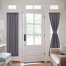 Maybe you would like to learn more about one of these? Blackout Front Door Curtain Grey Curtains Thermal Insulated Sidelight French Door Privacy Panels For Window Living Room Sliding Door 25w By 72l Inches 1 Panel Walmart Com Walmart Com