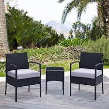 Find here outdoor furniture, garden set manufacturers, suppliers & exporters in india. Rattan Patio Garden Furniture Sets Patio Furniture Set Clearance Sale Wicker White Cushioned Coffee Table 2 Chairs Amazon Co Uk Kitchen Home