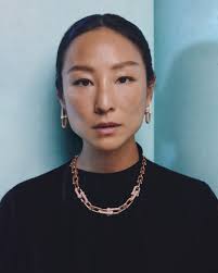 Award winning actress Greta Lee wears HardWear by Tiffany designs in 18k  gold with round brilliant diamonds, an expression of enduring resilience  and uninhibited spirit. #TiffanyAndCo #TiffanyHardWear Discover more:  https://www.tiffany.com/jewelry/shop ...