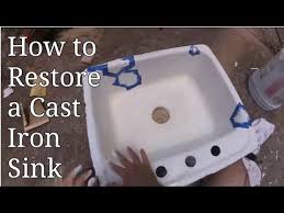how to restore a cast iron sink youtube