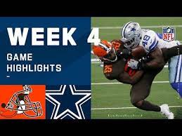 Browns Vs Cowboys Week 4 Highlights Nfl 2020 Youtube Dallas Cowboys Football Team Nfl Cowboys