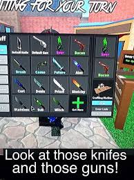 What you need to do is go to the side of the screen whhen you're still in the game lobby. Mm2 Crafting Codes Roblox Mm2 Gemstone Value Free Robux No Human Rares Mm2 Value List 1 Tullalitt