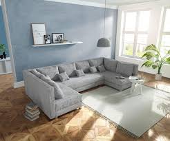 Wohnlandschaft Panama Hellgrau Modulsofa