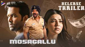 Touted to be a family entertainer, the film stars comedian srinivas reddy, deekshith shetty, and vennela ramarao. Mosagallu Movie Release Trailer Vishnu Manchu Suniel Shetty Kajal Navdeep Naveen Chandra Youtube