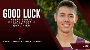 Good Luck to Aidan Scott who is in Huntington this weekend to compete in  the WVSSAC Class-A Cross Country Meet! He has had a stellar career at CCHS  and nothing would be