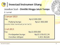 Contoh soal dan jawaban tentang saham dan obligasi deviden saham pt sun profit dibayarkan setiap tanggal 31. Investasi Bonds Akuntansi Keuangan Menengah 2 Pertemuan 3
