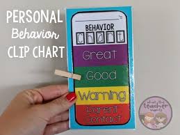 personal clip chart and behavior management plan classroom