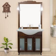 Completiamo l'ambiente con accessori capaci di richiamare l'essenza principale del mobile: Arredo Bagno Noce Arte Povera 85cm Completo Di Specchio Le Chic Arredamenti
