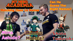 These quirks are extremely unique and diverse from people and people. My Friend Tries To Match The Names Of Class 1a With The Right My Hero Character Youtube